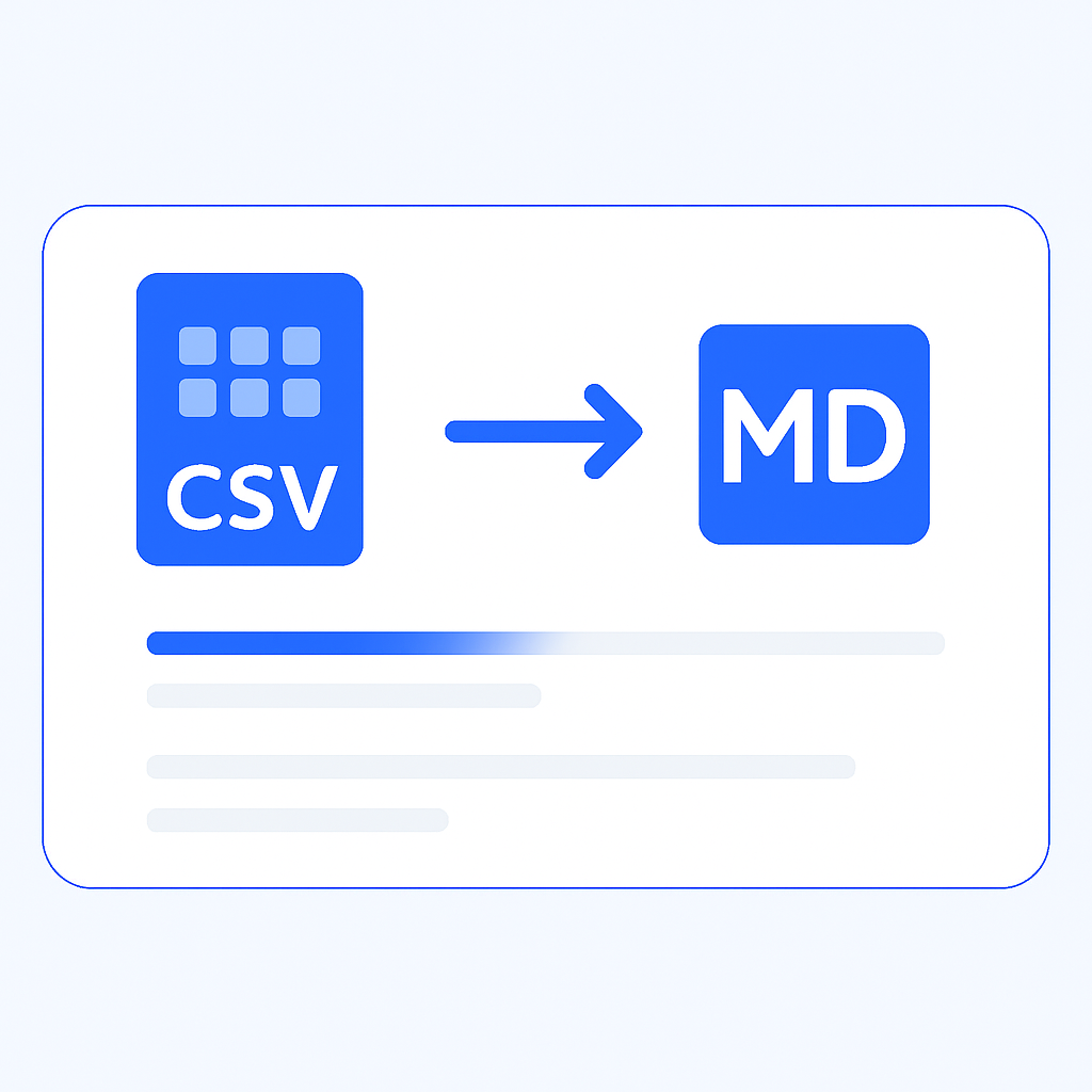 Convert CSV to Markdown