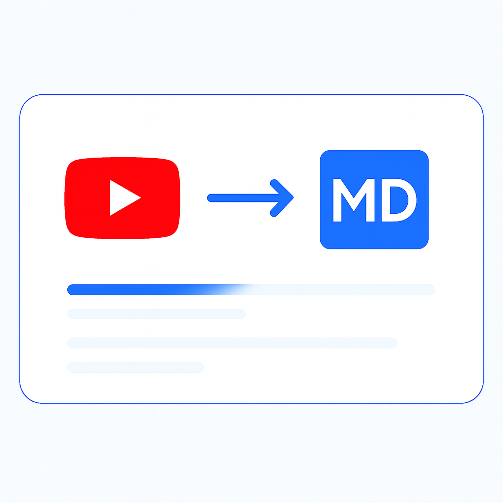 YouTube to Markdown Converter